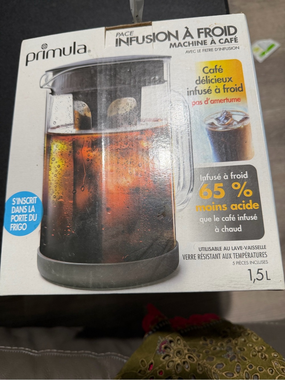 Cold Brew Coffee Maker - Black Glass Carafe